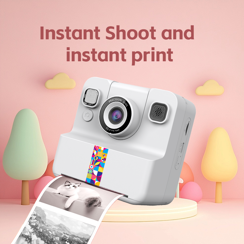 A30 Kids Instant Print Camera - Zero Ink Selfie Camera with 2.4" HD Screen (Ideal Birthday Gift)