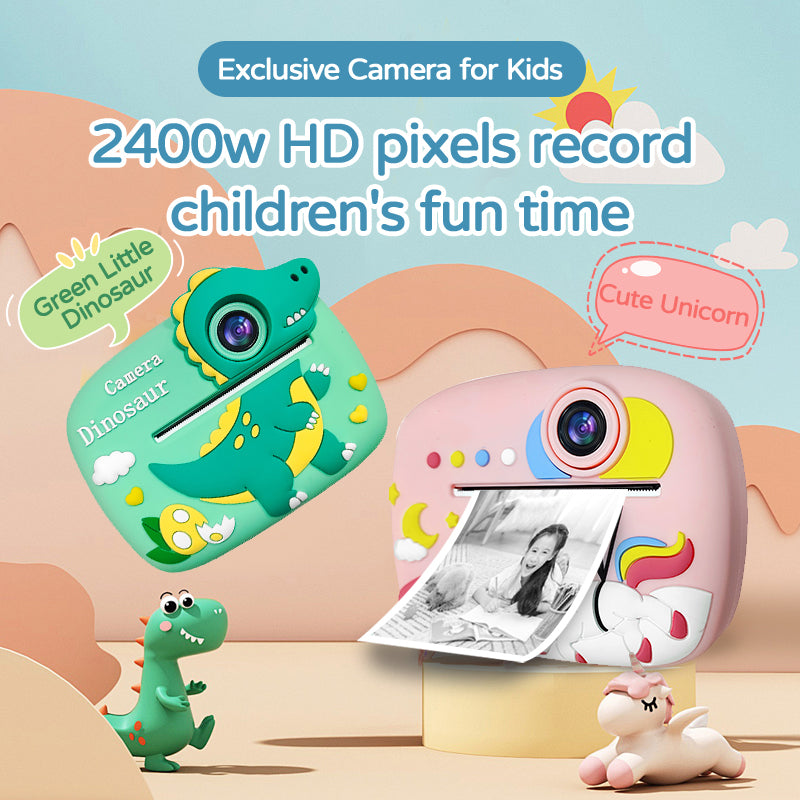 D1 Kids Instant Print Camera – Dual-Lens Digital Camera with 2.4” HD Screen, Photo & Video Recording
