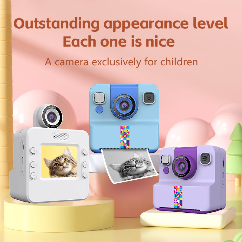A30 Kids Instant Print Camera - Zero Ink Selfie Camera with 2.4" HD Screen (Ideal Birthday Gift)