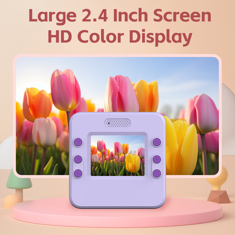 A30 Kids Instant Print Camera - Zero Ink Selfie Camera with 2.4" HD Screen (Ideal Birthday Gift)