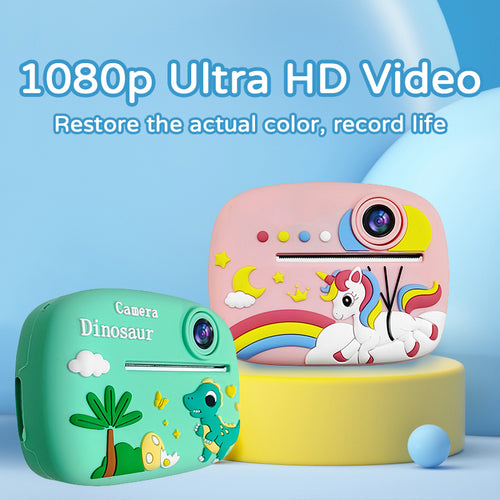D1 Kids Instant Print Camera – Dual-Lens Digital Camera with 2.4” HD Screen, Photo & Video Recording