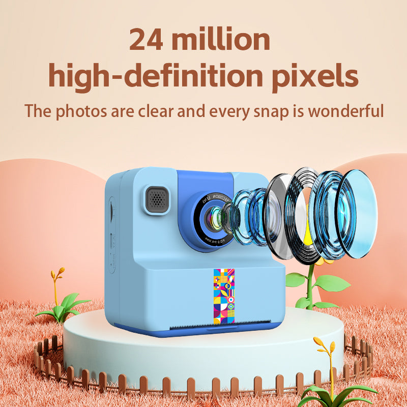 A30 Kids Instant Print Camera - Zero Ink Selfie Camera with 2.4" HD Screen (Ideal Birthday Gift)