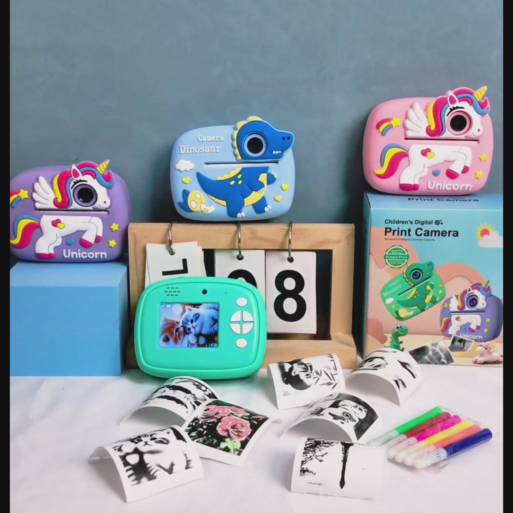 D1 Kids Instant Print Camera – Dual-Lens Digital Camera with 2.4” HD Screen, Photo & Video Recording